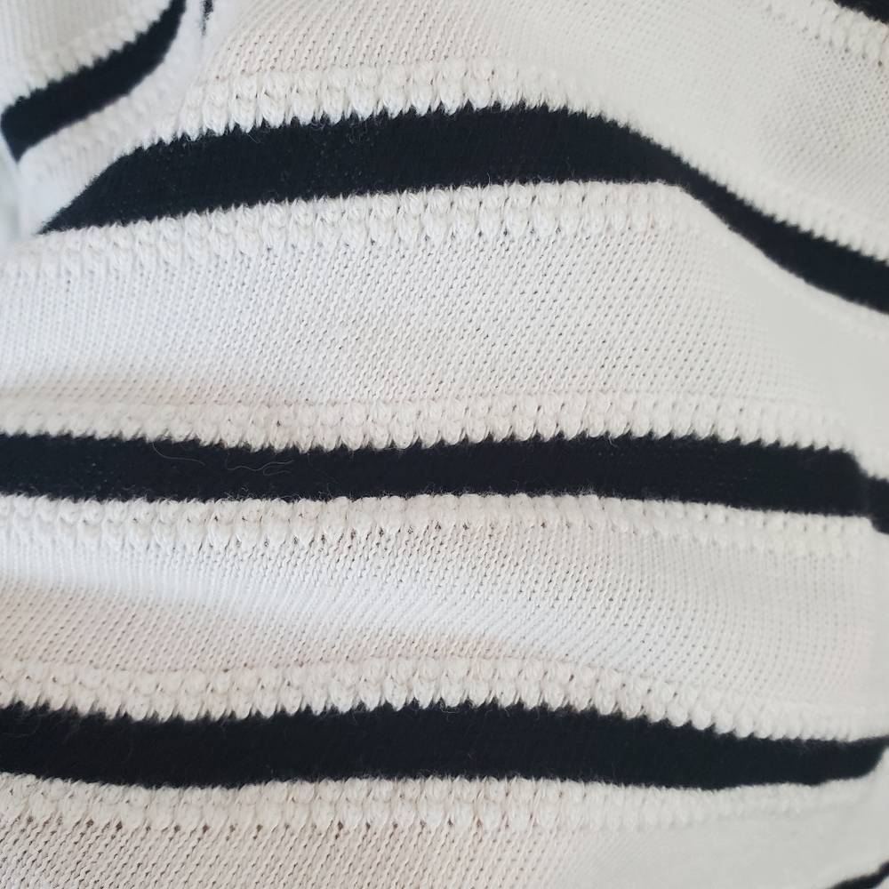 Madewell Striped Short Sleeve Polo Sweater - Picture 10 of 11